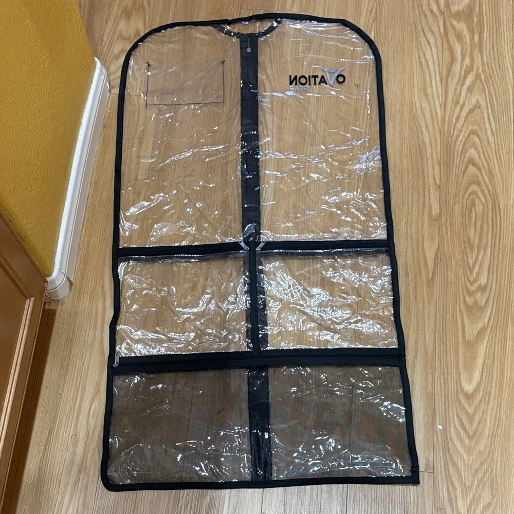 Black/clear 34” dance bags. Used for dance costumes. 5 available at $25 each.